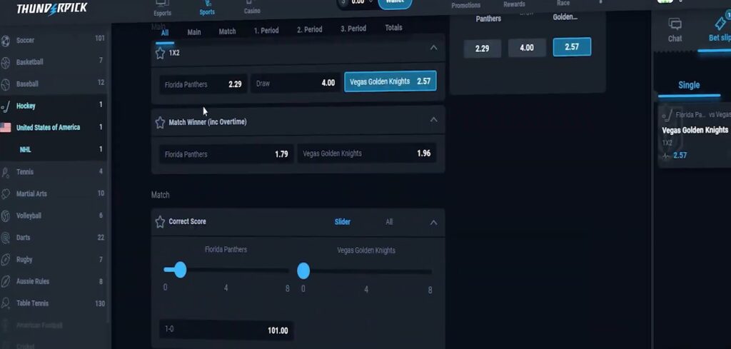 thunderpick sports betting